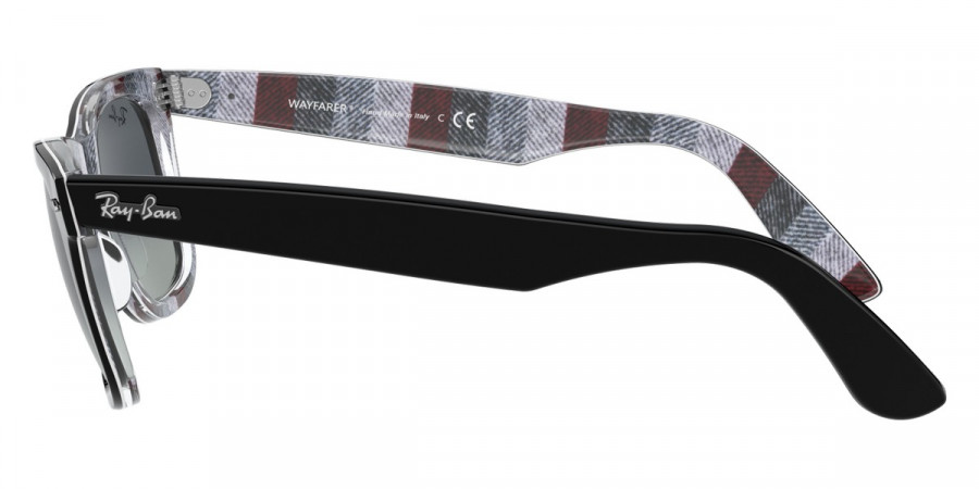 Color: Black On Chevron Gray/Burgundy (13183A) - Ray-Ban RB214013183A50