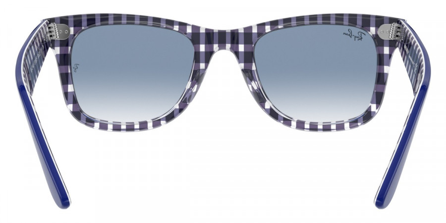 Color: Blue On Vichy Blue/White (13193F) - Ray-Ban RB214013193F50