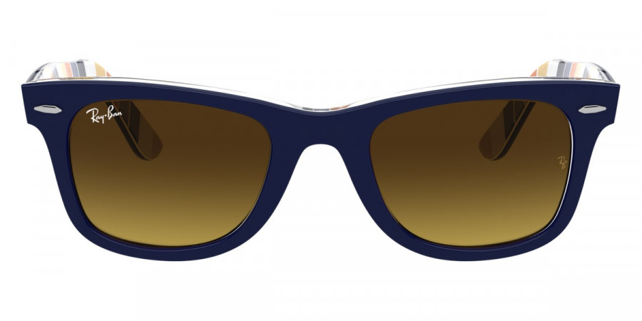 Ray-Ban™ Wayfarer RB2140 132085 50 - Blue On Stripes Orange/Blue