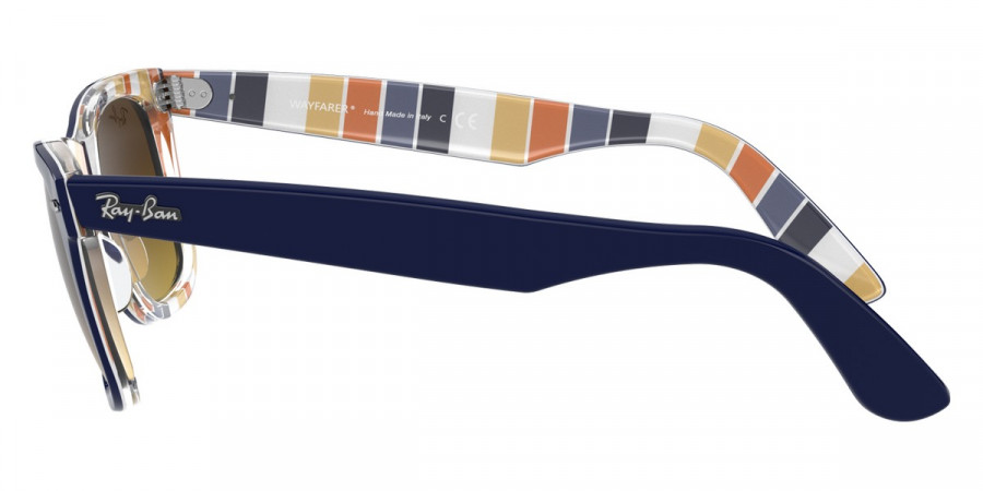 Color: Blue On Stripes Orange/Blue (132085) - Ray-Ban RB214013208550