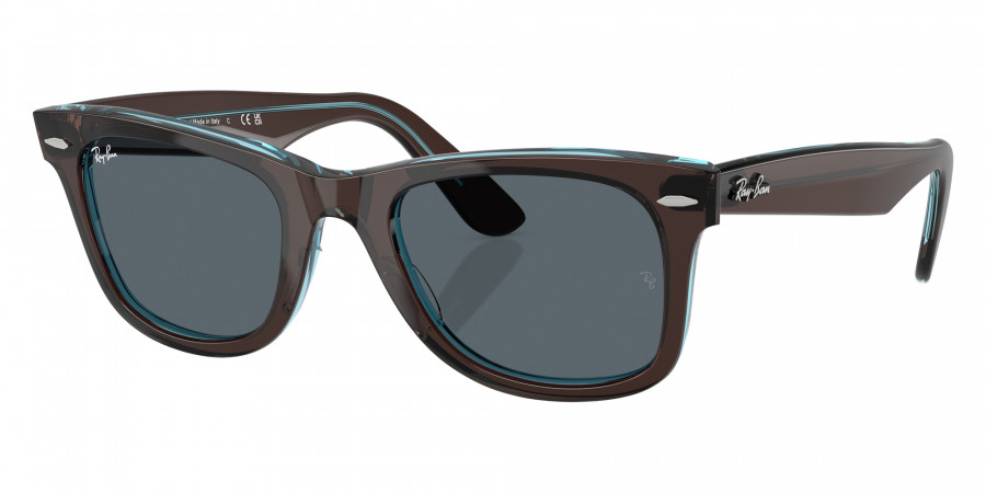 Color: Brown on Transparent Blue (1446R5) - Ray-Ban RB21401446R550