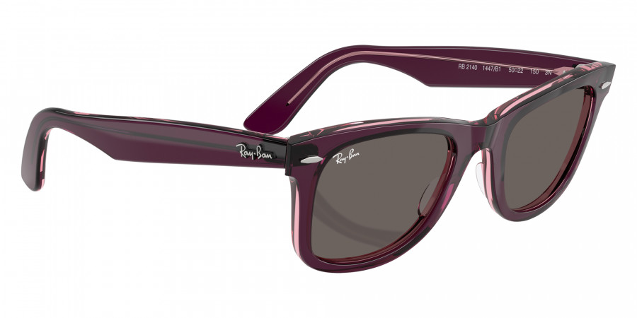 Color: Violet on Transparent Pink (1447B1) - Ray-Ban RB21401447B150