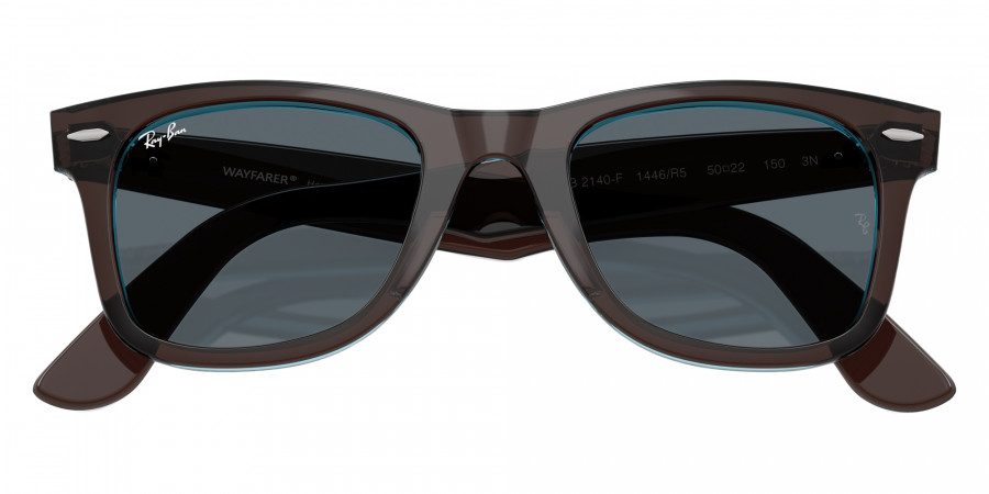 Color: Brown on Transparent Blue (1446R5) - Ray-Ban RB2140F1446R552