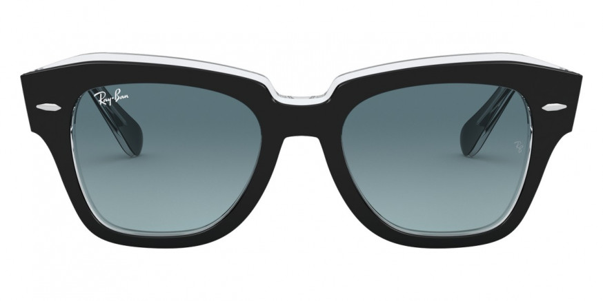 Ray-Ban™ State Street RB2186 12943M 52 - Black On Transparent