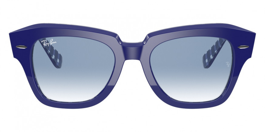 Ray-Ban™ State Street RB2186 13193F 49 - Blue On Vichy Blue/White