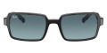 Black On Transparent / Blue Gradient Gray