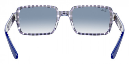 Color: Blue On Vichy Blue/White (13193F) - Ray-Ban RB218913193F52