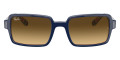 Blue On Stripes Orange / Blue / Brown Gradient Dark Brown