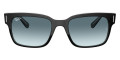 Black On Transparent / Blue Gradient Gray