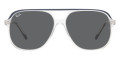 Blue on Transparent / Dark Gray