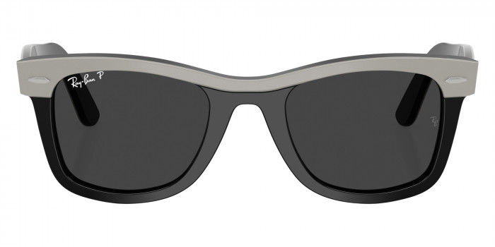 Ray-Ban™ RB2240 Wayfarer Street Neat 144248 50 - Gray on Black