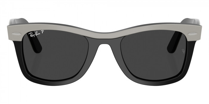 Ray-Ban™ RB2240F Wayfarer Street Neat 144248 52 - Gray on Black