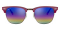 Metallic Dark Bronze / Light Gray Mirrored Rainbow