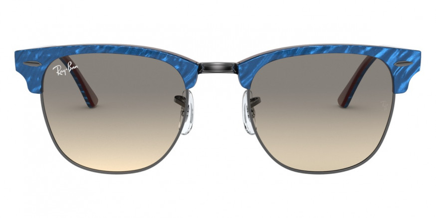 Ray-Ban™ Clubmaster RB3016 131032 51 - Wrinkled Blue On Brown
