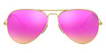 Matte Gold / Brown Mirrored Fuchsia Polarized