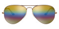 Metallic Light Bronze / Light Gray Mirrored Rainbow