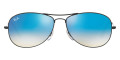 Shiny Black / Brown Gradient Brown Mirrored Blue