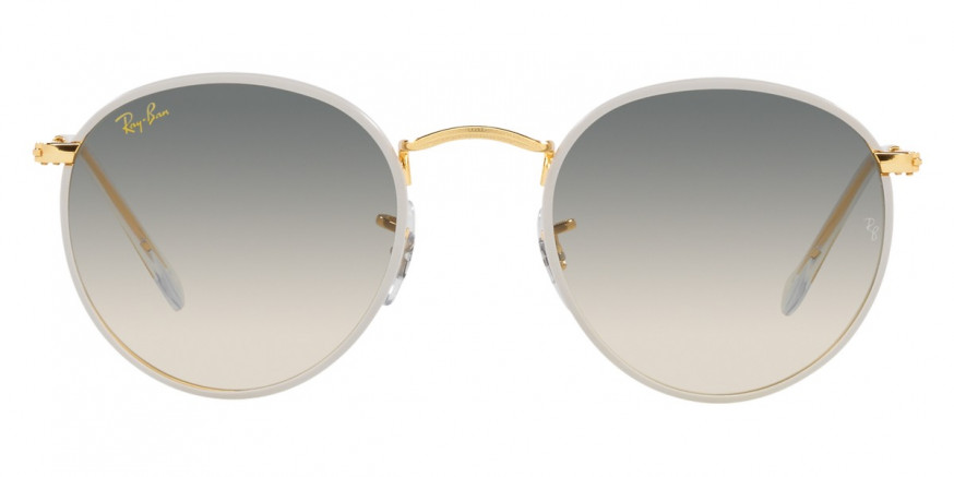 Ray-Ban™ Round Full Color RB3447JM 919632 50 - Gray On Legend Gold