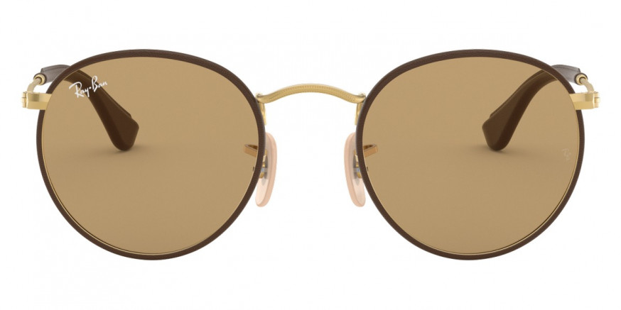 Ray-Ban™ Round Craft RB3475Q 112/53 50 - Leather Brown On Matte Arista