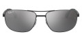 Matte Black / Gray Mirrored Gradient Silver Polarized
