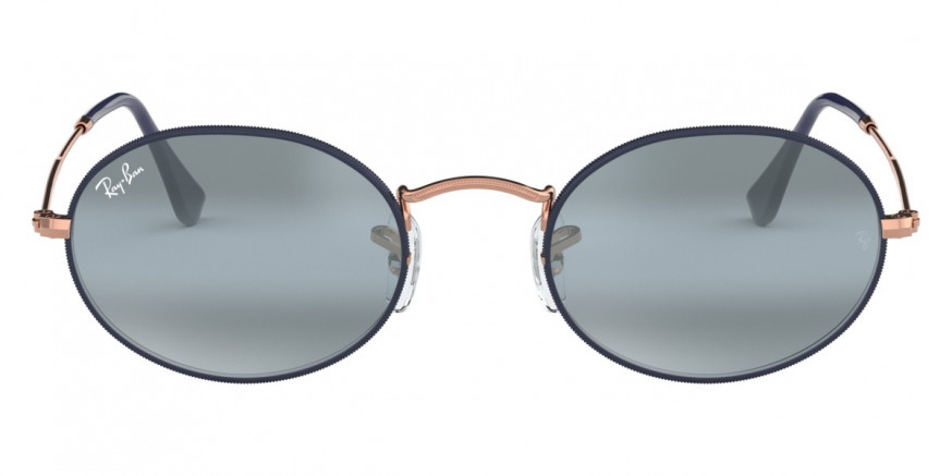 Ray-Ban™ Oval RB3547 9156AJ 54 - Matte Dark Blue On Copper