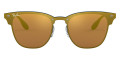 Brusched Blue / Dark Orange Mirrored Gold