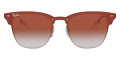 Brushed Copper / Clear Gradient Red Mirrored Red