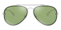 Silver / Dark Green Mirrored Silver