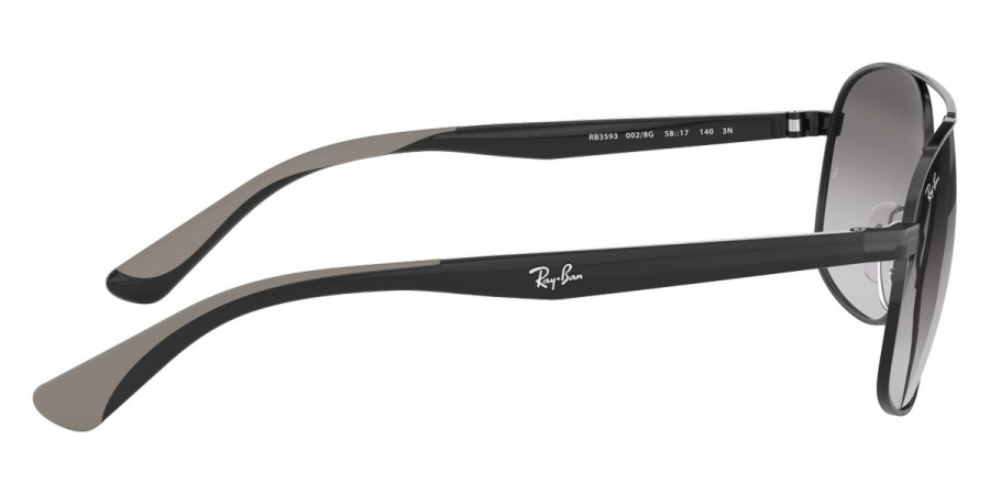 Ray Ban RB3593 002 8G 58 Black Sunglasses