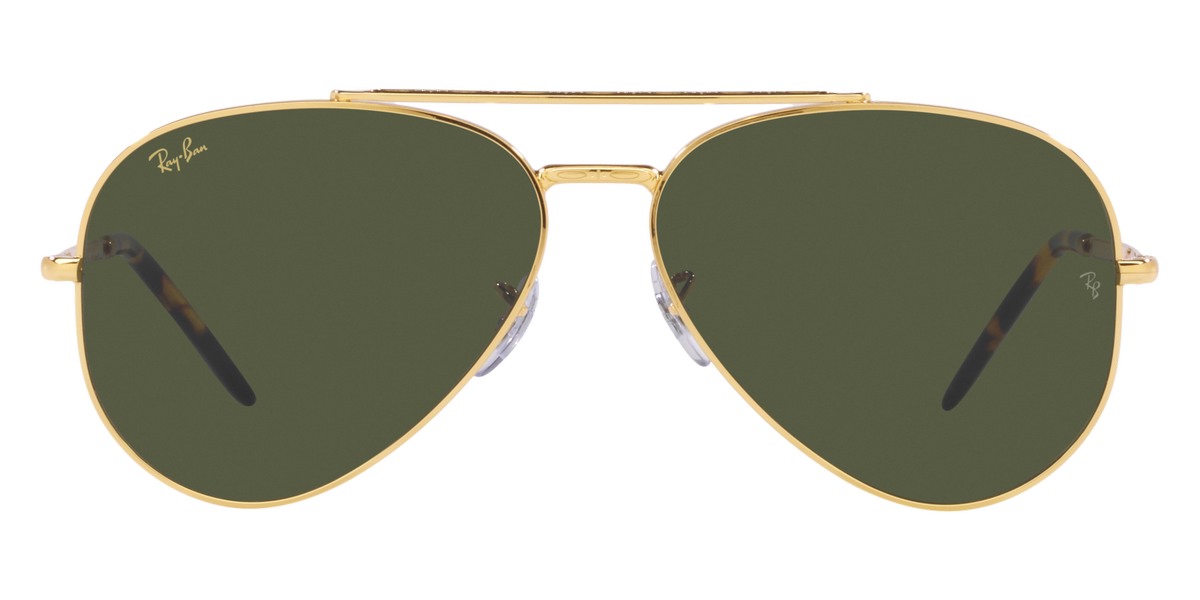 Ray Ban RB3625 New Aviator Sunglasses - 919631 Legend Gold/Green