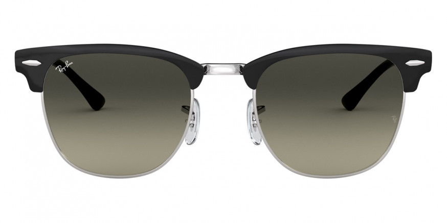 De layout Bijdrage Nationale volkstelling Ray-Ban™ Clubmaster Metal RB3716 900471 51 Black On Silver Sunglasses