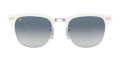 White On Silver / Clear Gradient Blue