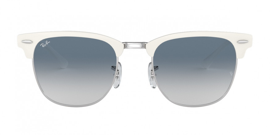 Ray-Ban™ Clubmaster Metal RB3716 90883F 51 - White On Silver