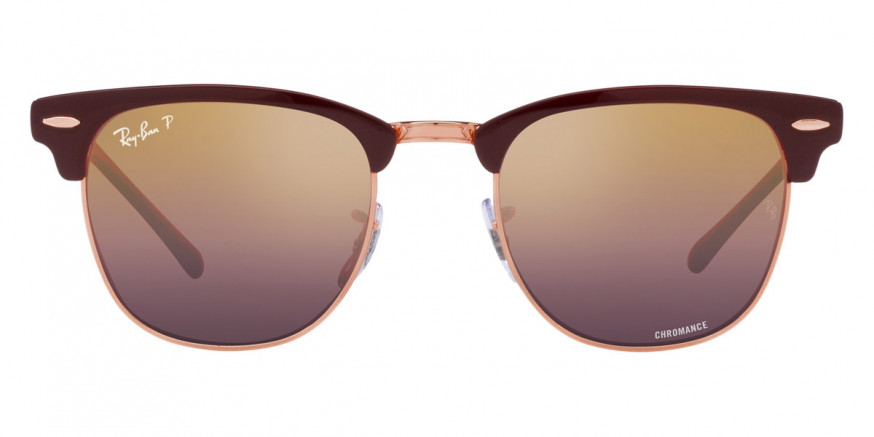 Ray-Ban™ Clubmaster Metal RB3716 9253G9 51 - Bordeaux on Rose Gold