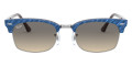 Wrinkled Blue On Brown / Clear Gradient Gray