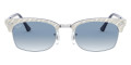 Light Gray Wrinkled On Blue / Clear Gradient Blue