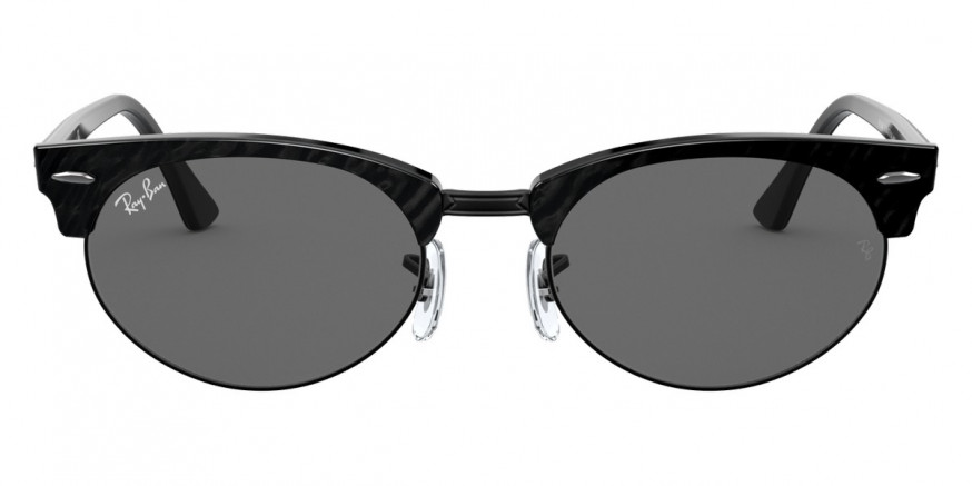 Ray-Ban™ Clubmaster Oval RB3946 1305B1 52 - Wrinkled Black On Black