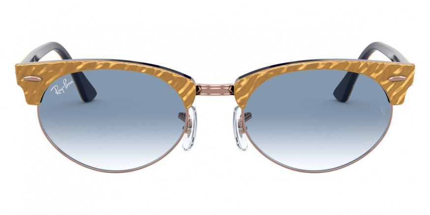Ray-Ban™ Clubmaster Oval RB3946 13063F 52 - Wrinkled Beige On Blue