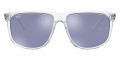 Transparent / Dark Violet Mirrored Silver