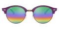 Violet on Transparent Violet / Light Gray Mirrored Rainbow 2