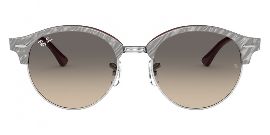 Ray-Ban™ Clubround RB4246 130732 51 - Wrinkled Gray On Bordeaux