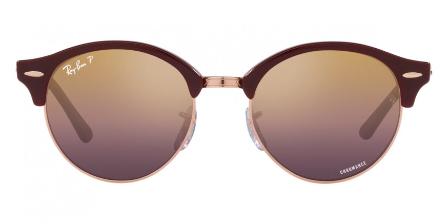 Ray-Ban™ Clubround RB4246 1365G9 51 - Bordeaux on Rose Gold