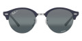 Blue on Silver / Dark Blue Gradient Mirrored Polarized