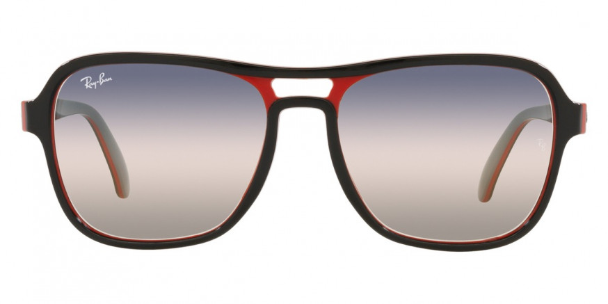 Ray-Ban™ State Side RB4356 6549GE 58 - Black Red Light Gray