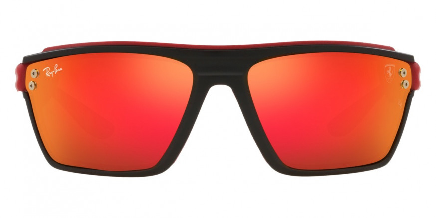 Ray-Ban™ RB4370M F6026Q 64 - Matte Black on Rubber Red
