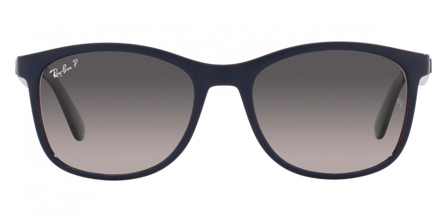 Ray-Ban™ RB4374 6601M3 56 - Matte Blue on Brown