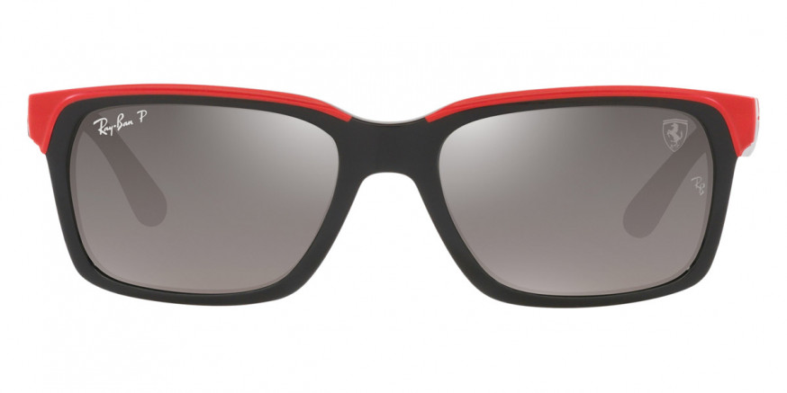 Ray-Ban™ RB4393M F6015J 56 - Black on Rubber Red