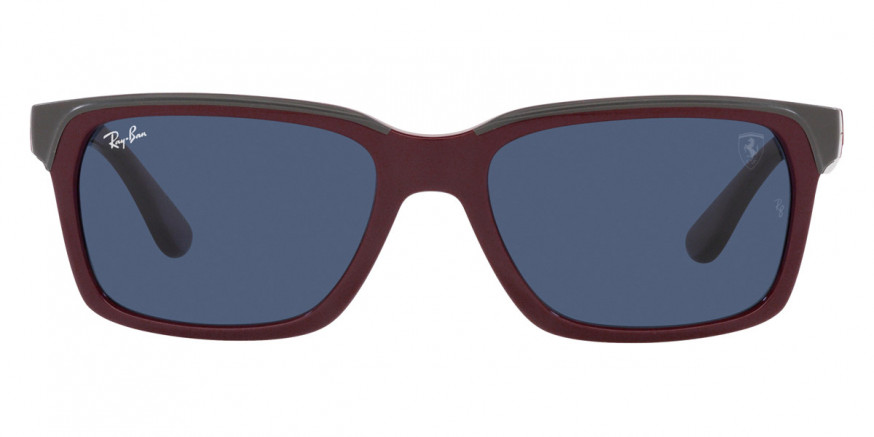 Ray-Ban™ RB4393M F67980 56 - Dark Red on Rubber Gray