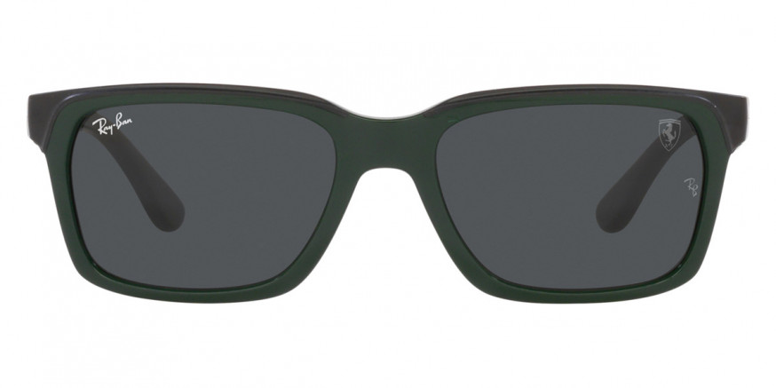 Ray-Ban™ RB4393M F68087 56 - Fiorano Green on Rubber Black