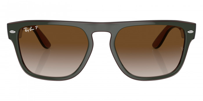 Ray-Ban™ RB4407 6732T5 57 - Green and Dark Gray and Transparent Brown